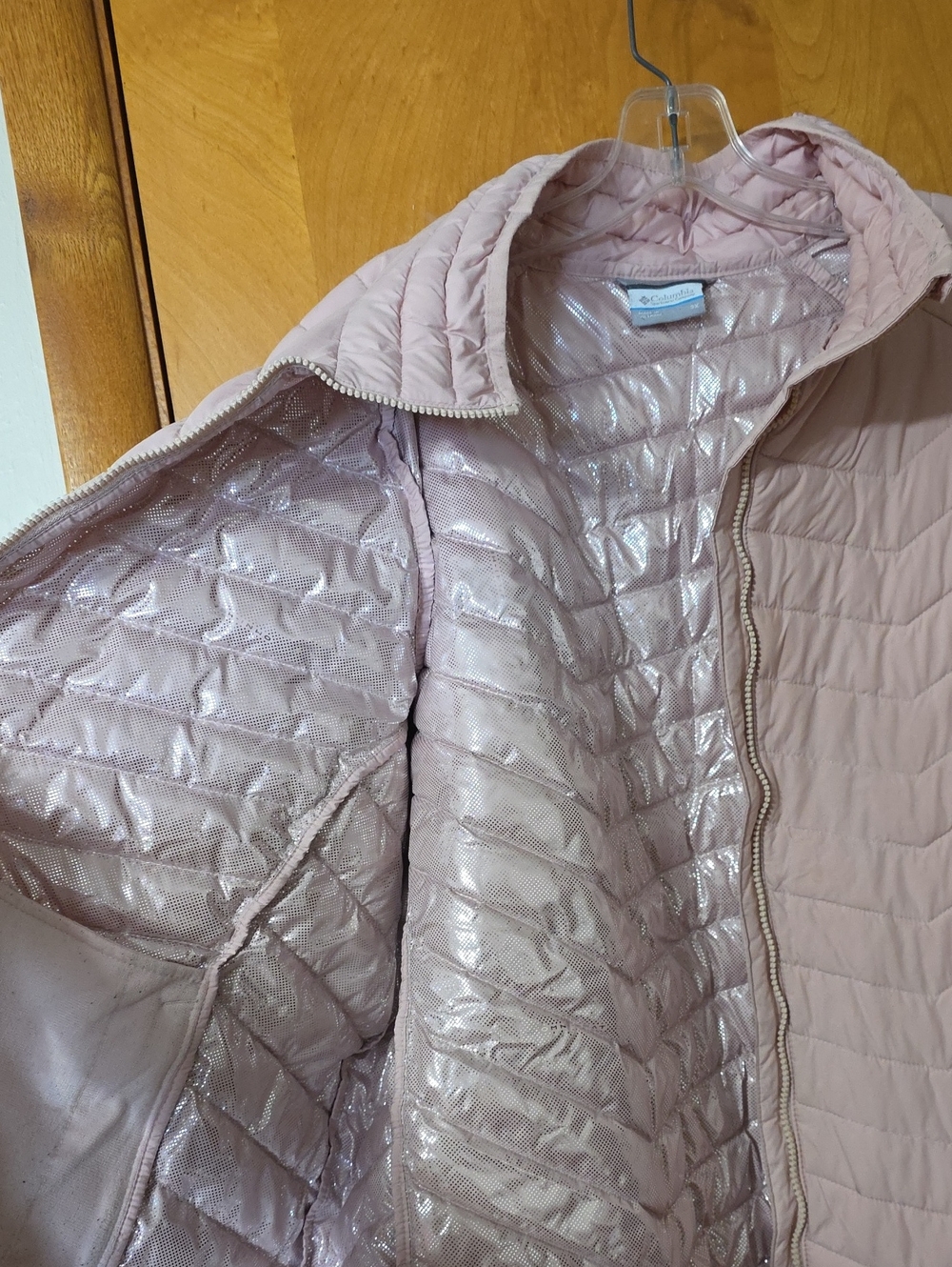 Omni Heat Columbia Pale Pink Quilted Puffer Jacket - Picture 4 of 10